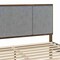 Martha Stewart Jett Queen Size Solid Wood Platform Bed w/Upholstered Base/Inset Paneled Headboard, Brown Gray/Gray MG-0900271F-Q-BRN-GY-MS - alternate 7